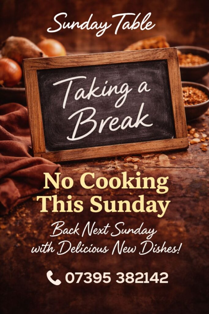 No Cooking This Sunday :)